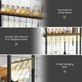 thumbnail image 6 of Costway Bakers Rack 5-Tier Coffee Bar Table with 10 S-Shaped Hooks & Power Outlets Rustic Brown, 6 of 10
