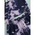 thumbnail image 6 of Kids Summer Clothes Daddy's Babe Letter Print T-Shirt Top + Elastic Shorts Tie-dye Outfits Set, 6 of 8
