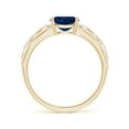 thumbnail image 2 of ANGARA Natural 1.55 ct Blue Sapphire Ring with Diamond Accents in 14K Yellow Gold for Women (Size-8x6mm) | September Birthstone, Anniversary, Jewelry Gift for Women | Natural Sapphire Ring, 2 of 8