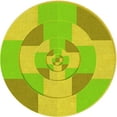 thumbnail image 1 of Ahgly Company Machine Washable Indoor Square Transitional Chameleon Green Area Rugs, 3' Square, 1 of 7