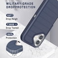 thumbnail image 4 of I-HONVA For iPhone 16 Plus Case,3-Layer Military Grade Drop Protection Anti-Slip Rugged Shockproof Dustproof Protection 6.7 inch Phone Case,Navy Gray, 4 of 8
