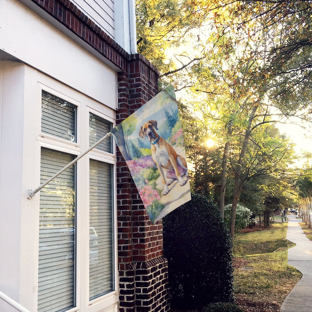 Great Dane Spring Path House Flag 28 in x 40 in