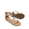 thumbnail image 4 of DREAM PAIRS Women's Dressy Gladiator Summer Cross Strappy Sandals Comfort Flat Casual Beach Fisherman Thong Sandals, 4 of 6