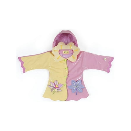 - Kidorable Little Girls Yellow Lotus Flower Pockets Hooded Rain Coat 2T-6X