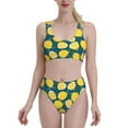thumbnail image 2 of Picia Lemon Women's High Waisted Bikini Scoop Neck Swimsuit Two Pieces Bathing Suit-Small, 2 of 8