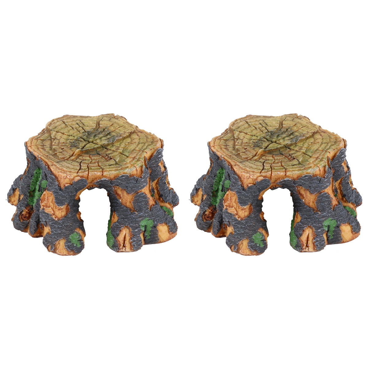 NUOLUX Fish Reptile Cave Rocks Tank Escape Aquarium Turtle Hide Hole