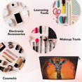 thumbnail image 3 of Toiletry Bag, Tree Hollow Meditating Giraffe Leather Waterproof Travel Makeup Cosmetic Bag Organizer, Large Capacity Toiletry Bag for Travel Size Toiletries, Skin Care Bag for Women, 3 of 8