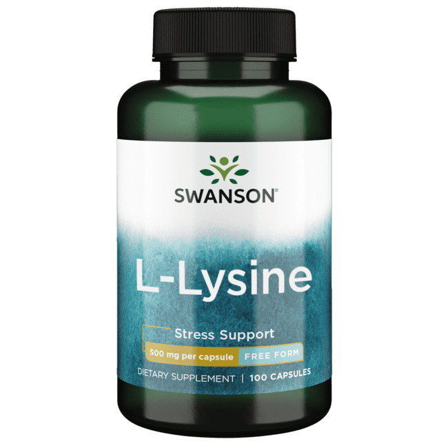 Swanson Free-Form L-Lysine 500 mg 100 Capsules