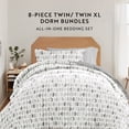 thumbnail image 6 of Noble Linens 8 Piece Dorm Bedding Bundle, Comforter & Sheet Set, Pillows, Laundry Bag, 6 of 8