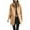 Khaki, variant on Women's Long Coat Classic Front Zip Casual Blended Wool Coat With winter coats for women