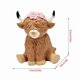 thumbnail image 3 of Figura de Vaca Sentada con Flor – Estatua de Animal de Granja de Resina para Decoración Del Hogar, Jardín, Estantería o Regalo de Estilo Rústico., 3 of 5