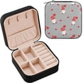 thumbnail image 4 of GZHJMY Valentine's Day Gnome Mini Jewelry Box, Portable Leather Travel Small Jewelry Organizer Case for Earring, Necklace, Rings, Bracelets, 4 of 7