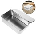 thumbnail image 4 of Stainless Steel Oblong Baking Pans With Lids Silver, 4 of 5