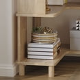 thumbnail image 6 of BALANBO Corner Bookshelf Solid Wood 5 Tier Tall Bookcase for Living Room, Raw Wood, 6 of 7