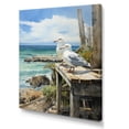thumbnail image 2 of Designart "Beachside Tranquility Seagulls in Repose II" Animals Canvas Print, 2 of 5