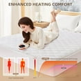 thumbnail image 5 of Quilted Heated Mattress Pad - Twin Size, 9 Heat Settings, Multi-Zone Heating, Machine Washable, 5 of 7