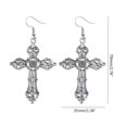thumbnail image 4 of Milue Dangle Drop Earring European American Baroque Cross Ear Hooks Religious Gift, 4 of 9