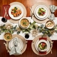 thumbnail image 3 of Tabletops Gallery Monroe 12 Piece Embossed Stoneware Dinnerware Set, Cream White (Service for 4), 3 of 11