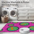 thumbnail image 5 of ODIKA 5'x7' Machine Washable Non-Slip Area Rug, Witches Brew Cauldron Magical Potion Half Round Entry High Traffic Rug with Pad, Pink, 514380, 5 of 8