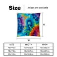 thumbnail image 5 of Tie Dye Velvet Bed Pillow Throw Covers Pillow Inserts Throw Pillows with Unique Patterns - Set of 2, Sizes 16x16, 18x18, 20x20 Inches for Various Occasions, 5 of 6