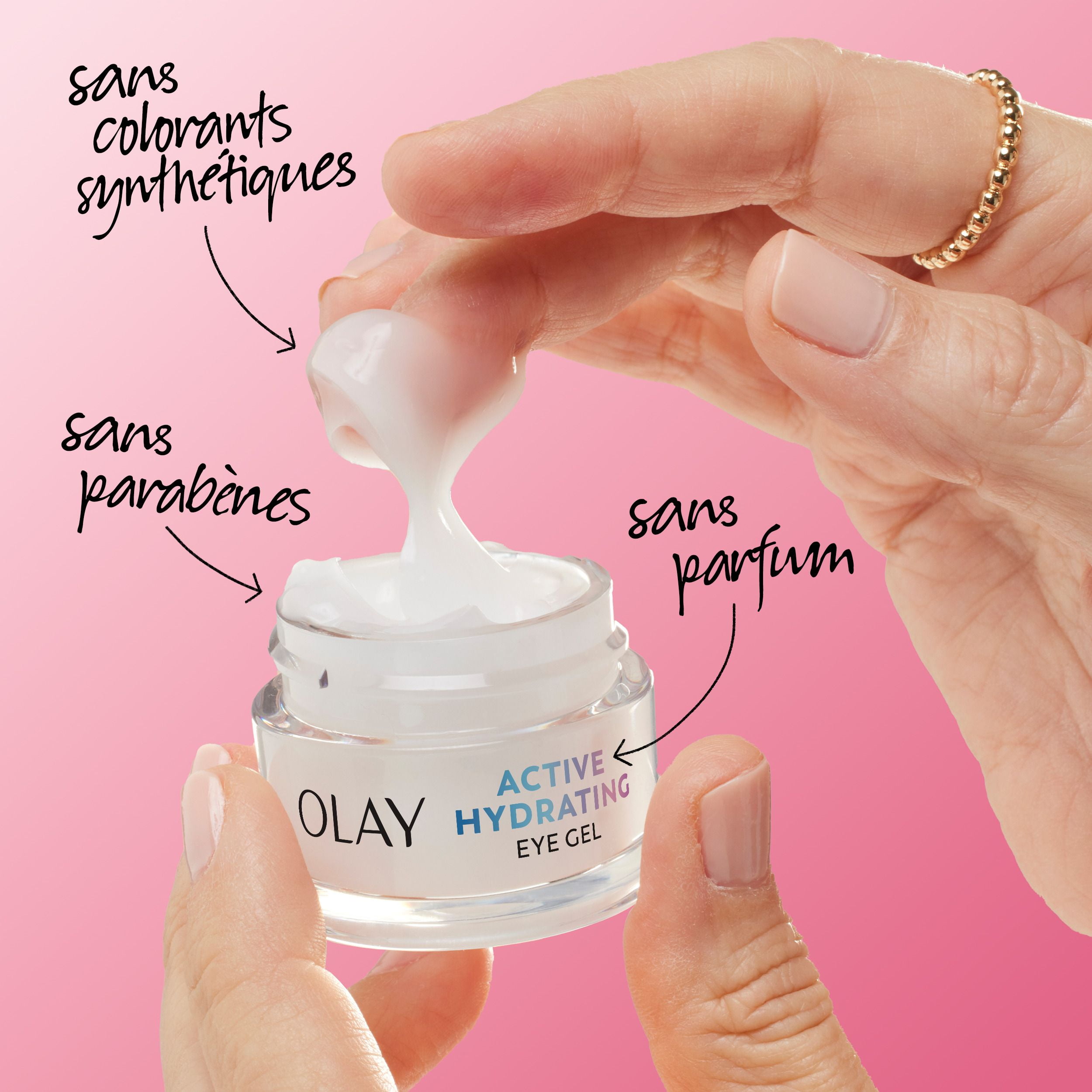 Olay Active Hydrating Eye Gel, Fragrance-Free, Anti-Aging Eye Cream with Hyaluronic Acid and Niacinamide