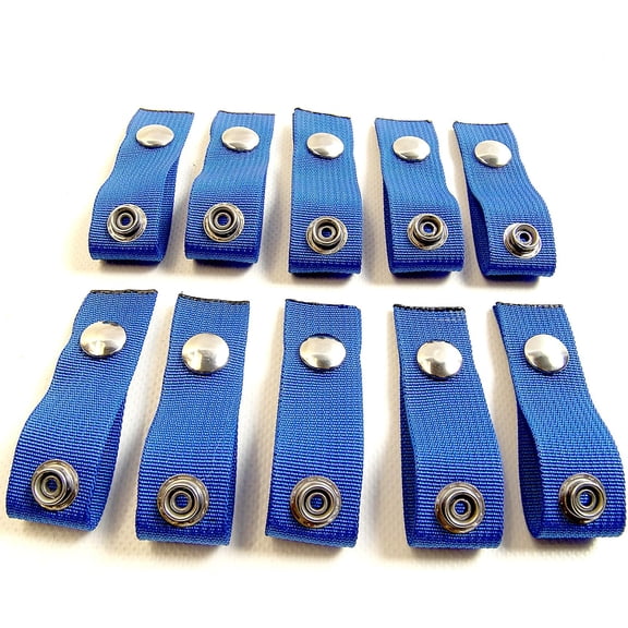 Extender Snaps for Your Boat Cover, Blue (Extend A Snap), Adds 2" Inch, Finger Loop Built in, 10 Piece Set