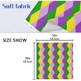 thumbnail image 6 of Coolnut Mardi Gras Colorful Carnival Cloth Napkins 4PCS,Mardi Gras Venetian Mask Party Geometric Pattern Soft and Skin Friendly Dinner Napkins Washable for Dinner, Hotel,Reunion,BBQ Party, 6 of 7