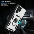thumbnail image 5 of Military Grade Drop Impact for Samsung Galaxy S22 Ultra Camera Lens Slide Protection Case 360 Metal Rotating Ring Kickstand Holder Armor Shockproof Case For Samsung Galaxy S22 Ultra,
White, 5 of 9