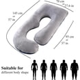 thumbnail image 3 of Full body pillow with detachable washable cover - sleep support for legs, back, neck, shoulders, and abdomen, 3 of 5