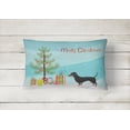 thumbnail image 2 of Dachshund Christmas Tree Canvas Fabric Decorative Pillow, 2 of 3