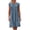 Navy, variant on Staron Summer Dresses for Women Casual Linen Pleated Dress Round Neck Short Sleeve Loose Fitting A-Line Midi Dress, Yellow XL