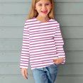 thumbnail image 4 of Hicidod Long Sleeve Shirts for Girls Crewnecks Pullover Tops Dressy Striped Soft Comfortble Casual Fall Blouses Clothes, 4 of 6
