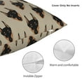 thumbnail image 3 of Pofeuu Cute Black Dog Print Double-sided plush pillowcase Square Throw Pillow Covers Pillows Cover for Living Room Bedroom Sofa Couch Cushion Cover（No pillow core）-24"x24", 3 of 7