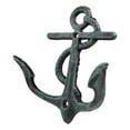 thumbnail image 3 of Pack of 2 Cast Iron Rustic Verdigris Sailor Ocean Ship Anchor Double Wall Hooks, 3 of 10