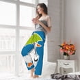 thumbnail image 4 of Uemuo Goose Holding an Umbrella Pattern Women's Wide Leg Palazzo Lounge Pants with Pockets Light Weight Loose Comfy Casual Pajama Pants-Small, 4 of 9