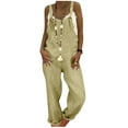 thumbnail image 2 of Patlollav Womens Plus Size Clearance Sleeveless Overalls Suspenders with Pockets Jumpsuit, 2 of 6