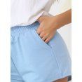 thumbnail image 5 of DARING DIVA Women's Soft Stretch Drawstring Lounge Shorts with Pockets M Royal Blue, 5 of 7