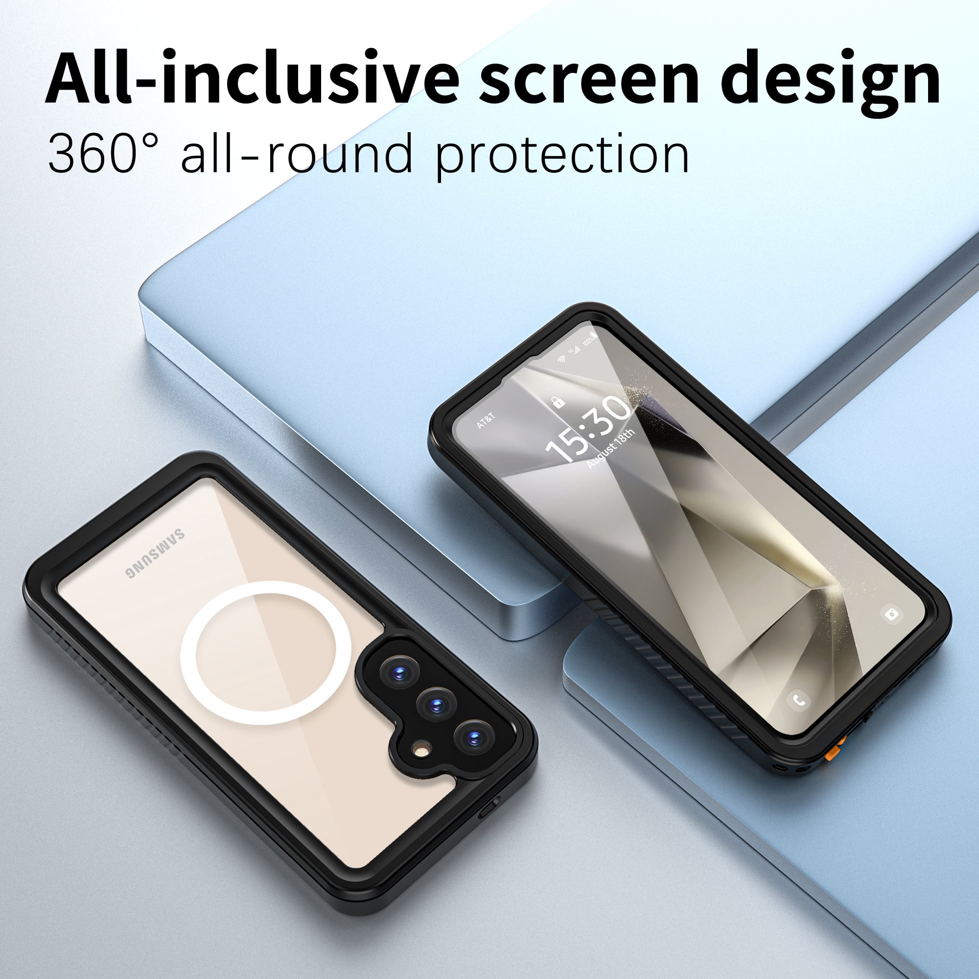 Casetego Magnetic Case for Samsung Galaxy S25 Plus,IP68 Waterproof Case,Built-in 9H Screen Protector & Camera Protector [Compatible with MagSafe] [Military Dustproof] Full Body Shockproof Phone Cover