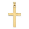 thumbnail image 4 of Auriga Fine Jewelry 14K Yellow Gold Laser Etched Cross Charm for Women (L - 37mm, W - 19mm), 4 of 6