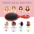 thumbnail image 7 of Red Christmas Snowflake Pattern Hair Brush,Girls Detangling Hair Brush,Glide Through Tangles with Ease for Wet & Dry Hair,8.8"X2.8", 7 of 7
