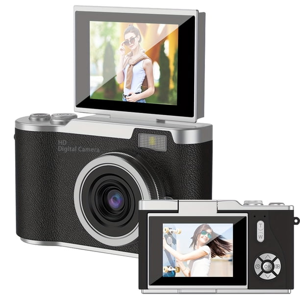 48MP Vlogging Camera with 180° Flip Screen, HD Digital Camera for YouTube Live Stream, 8X Zoom, Compact Point & Shoot for Beginners Travel