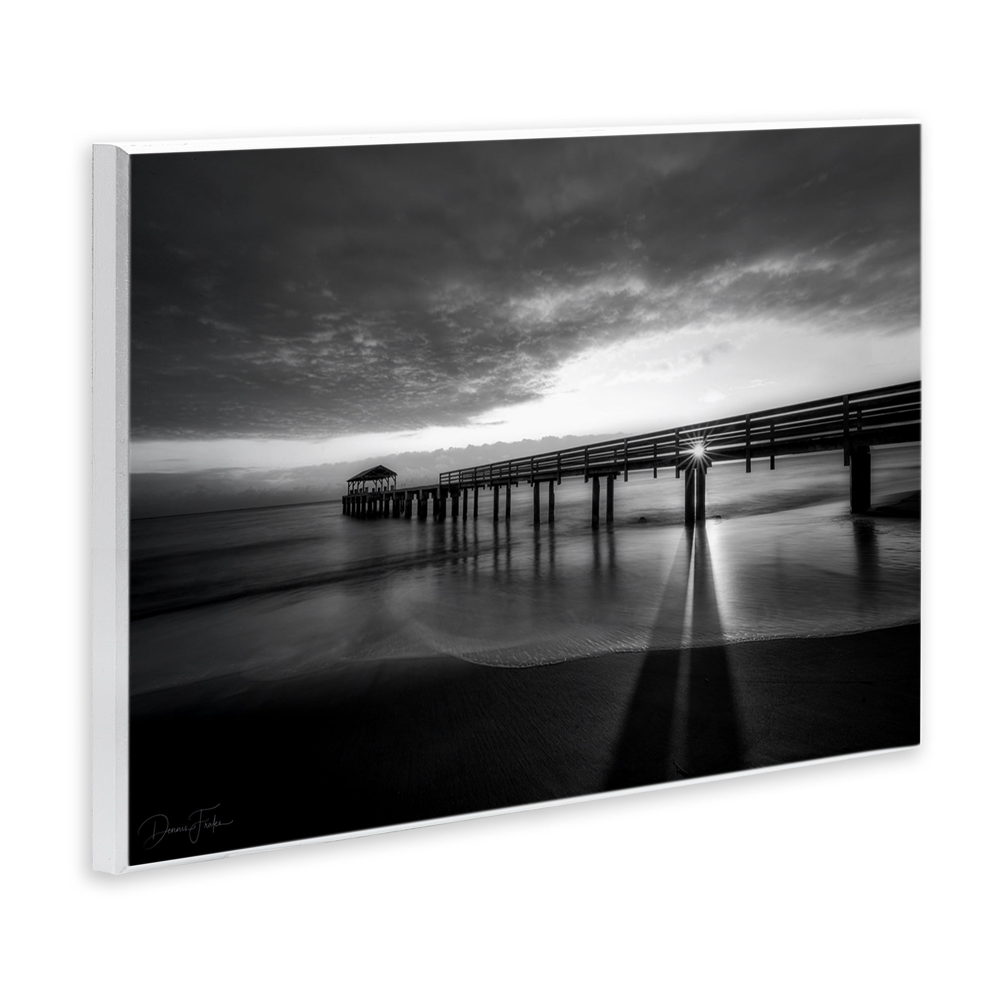 Stupell Industries Sun Shining Through Dock Landscape Photography Unframed Art Print Wall Art, 15 x 10