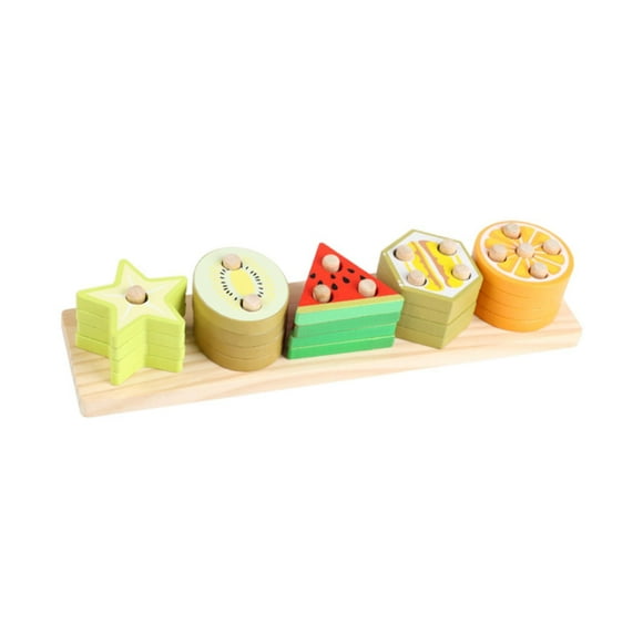 Xuanheng Jouets de Tri et d'Empilage Éducatifs pour Filles de 3 4 5 6 Ans Fournitures de Fête Fruits