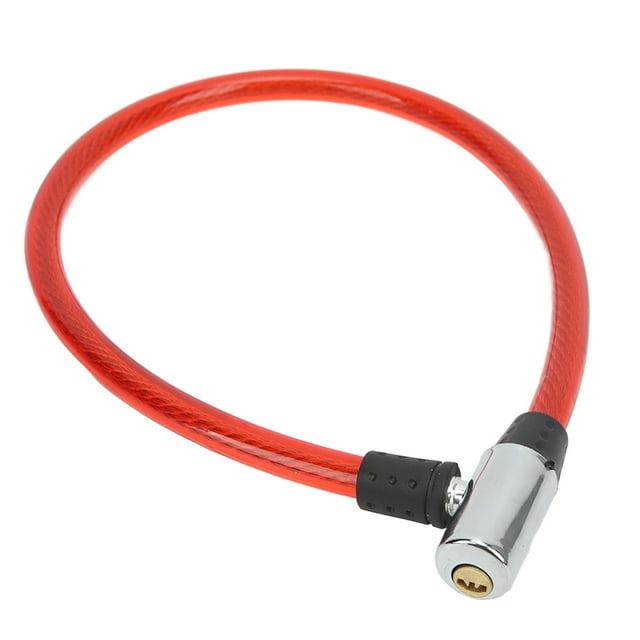 Bike Lock Cable, 25.59in Portable Steel Wire Bike Lock Cable Bike Cable Lock with 2 Unique Keys for Bike, Motorcycles, Skateboards, Scooters