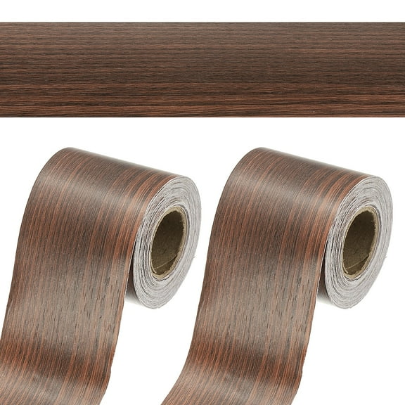 2 Inch x 66ft Wood Grain Repair Tape, Self Adhesive Realistic Textured Repair Tape Patch for Floor Door Table Cabinets Desk, Brown Wood