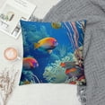 thumbnail image 2 of Qinduosi Marine Fish Cushion Cover Pillow Cover Pattern Throw Pillow Cover Decorative Pillow Cover for Adult Teens,Blue Room Decor White, 2 of 5