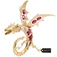 thumbnail image 2 of Matashi 24K Gold Plated Crystal Studded Dragon Ornament  Holding a Crystal Ball Holiday Decor Gift for Christmas Mother's Day Birthday, 2 of 7