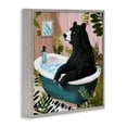 thumbnail image 2 of Stupell Industries Bear in Plant Filled Bath Animals Painting Gray Framed Art Print Wall Art, 12 x 12, 2 of 8