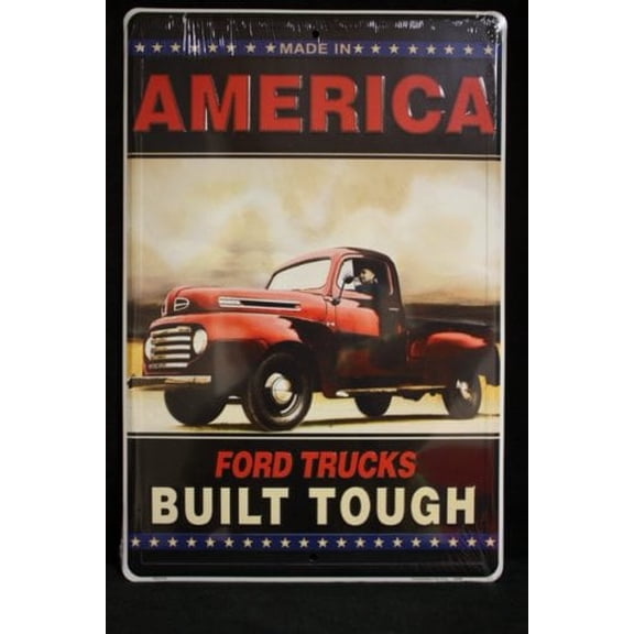 Hangtime American Ford Trucks Built Tough 18x12 inch Parking Sign