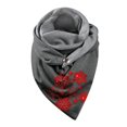 thumbnail image 1 of Écharpes Bouton Chaud Casual Wrap Femmes Châles Doux Mode Impression Foulard, 1 of 3